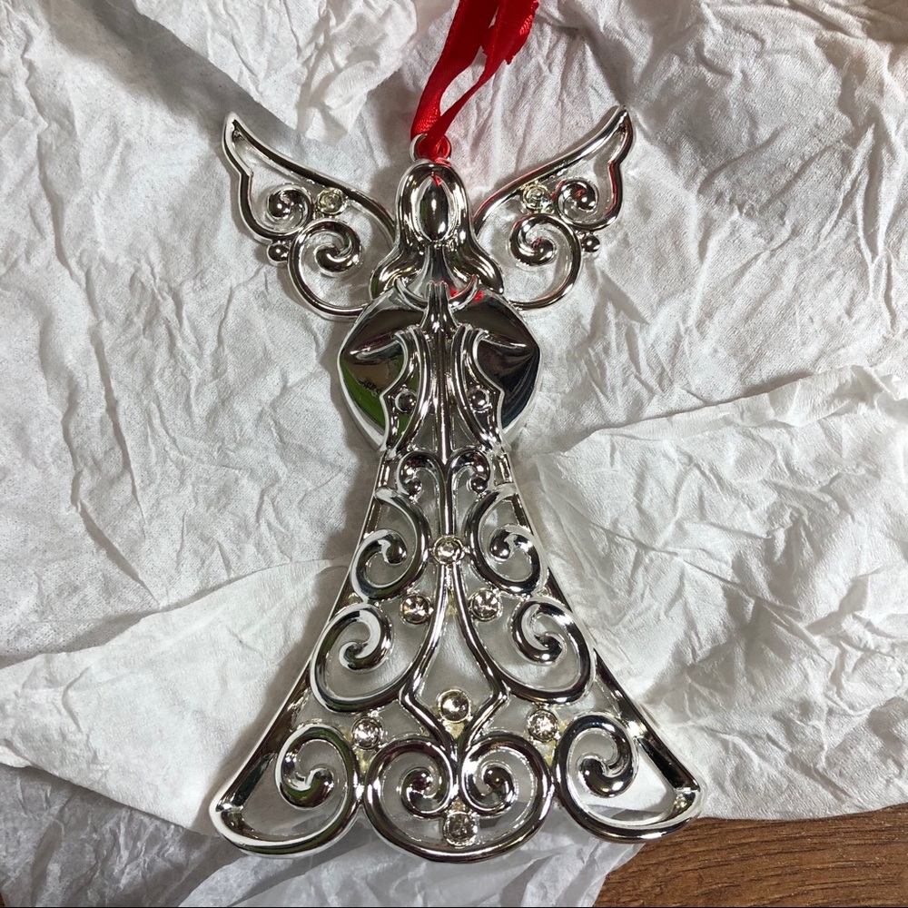 New- Lenox"Sparkle & Scroll"Clear-Crystal Ornament